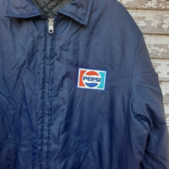 🌟 Vintage Unitog Pepsi coat jacket size large tall - Picture 2 of 6